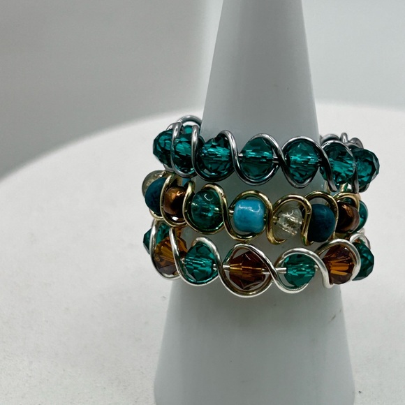 Stackable beaded rings. - Picture 5 of 12